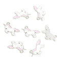 White Enamel Unicorn Charms with Colorful Mane and Tail view 6