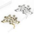 Pearl Pine Tree Brooch Branch Clusters Antique Gold Silver view 3