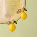 Yellow Lemon Resin Earrings Studs Huggies Daisy Drop Styles view 2