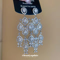 Silver Crystal Teardrop Chandelier Earrings Statement Jewelry view 2
