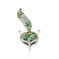 Crystal Fox Brooch In 4 Styles With Polished Metal Details view 1
