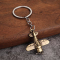 Metal Airplane Keychains, Two Designs in Bronze, Copper and Silver Tones view 2
