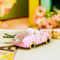 Princess Car Keychains in Pink Red and Blue with Braided and Plain Loops view 12