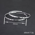 Silver Tone Diamond-Cut Large Hoop Earrings About 39mm view 5