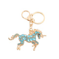 Rhinestone Unicorn Charm Keychain Gold Tone Four Colors view 5