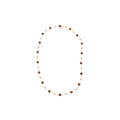 Brown and White Beaded Long Strand Necklace Statement Fashion Jewelry view 5