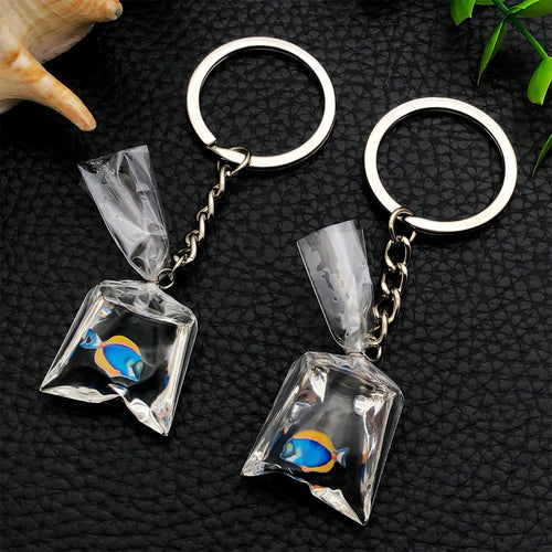 Alternate arrangement of the mini fish keychains and phone strap charms showing its hardware and charm details