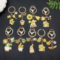 Seventeen Sunflower Bee and Gnome Metal Keychain Designs view 2