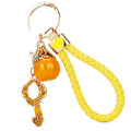 Persimmon Fortune Charm Keychains with Three Bare Braided Wrist Loops view 5