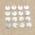 Stainless Steel Double Disc Pendants with Star Cutout Links view 4