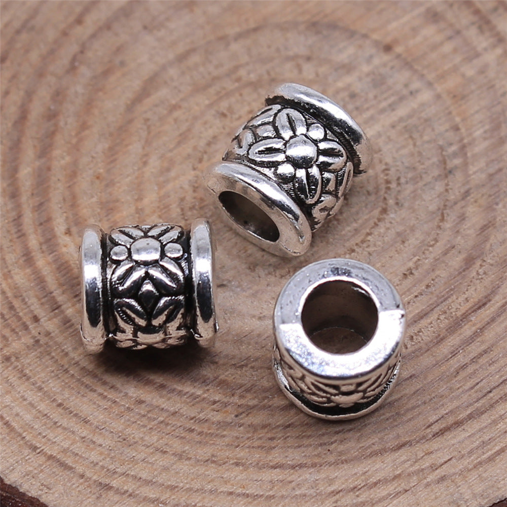8x7mm 1.2g Multicolor Zinc Alloy Large Hole Spacer Beads for Bracelet Necklace DIY Jewelry Making