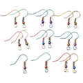 Iridescent Fishhook Earring Wires with Bead and Coil Details view 5