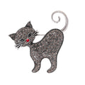 Cat Crystal Two Designs Metal Brooch Pin 4.5 cm for Jackets and Lapels view 6