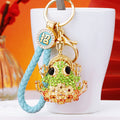 Mixed Jeweled Money Toad and Fortune Pouch Keychains in Six Options view 6