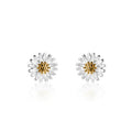 Daisy Stud Earrings in Small and Large Sizes with Clear Crystal Details view 6