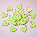 Beaded Edge Enamel Heart Charms in Eleven Color Options view 7