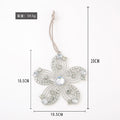 Silver Rhinestone Flower Snowflake Metal Hanging Ornaments view 5