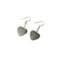 Soft Velvet Look Heart Hook Drop Earrings in Three Colors view 5
