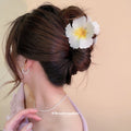 Acrylic Flower Hair Claw Clips Blue Pink Purple White Yellow view 3