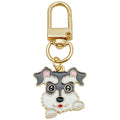 Eight Schnauzer and Dog Breed Metal Clasp Keychain Designs view 5