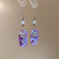Color Fragment Resin Oval Drop Hook Earrings in Two Styles view 7