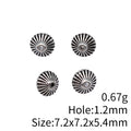 Ridged Disc Large-Hole Spacer Bead in 1 Finish for Jewelry Making view 4