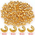 Pumpkin Fluted Crescent Crimp Cover Clasps Jewelry Findings view 7