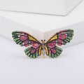Multicolor Rhinestone Butterfly Brooch Decorative Metal Pin For Jackets And Lapels view 7