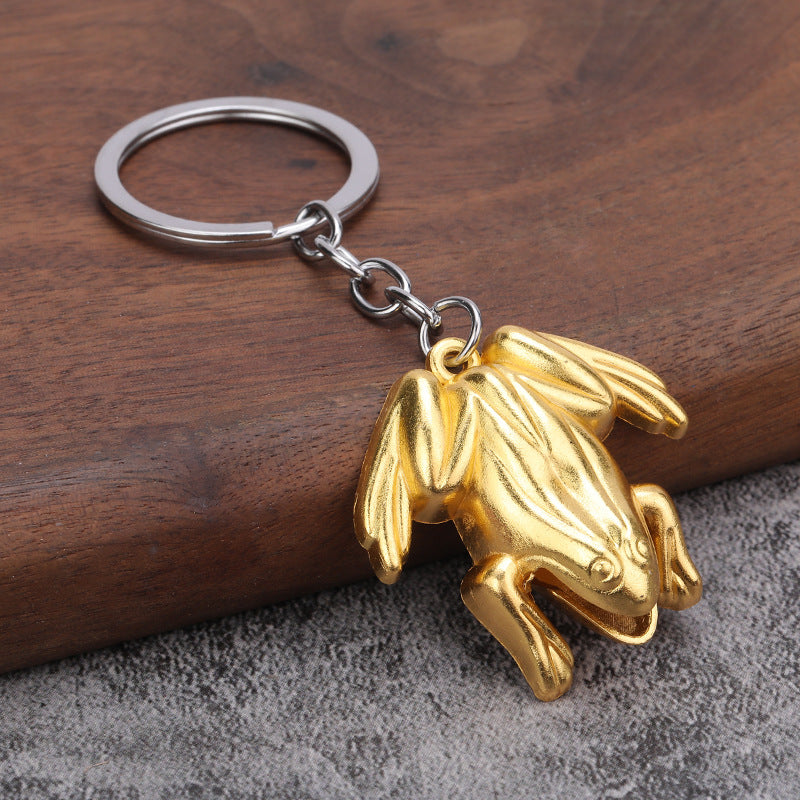 Cute Frog Metal Keychain Animal Backpack Charm for Small Gift Accessories