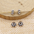 Radial Pattern Flat Spacer Beads in 1 Metal Finish for Jewelry Making view 2