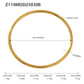 Minimal Round Stainless Steel Bangle Bracelet Gold Rose Gold Silver view 12