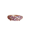 Rose Gold Purple Crystal Marquise Cluster Open Ring view 5