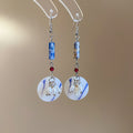 Color Fragment Resin Oval Drop Hook Earrings in Two Styles view 6
