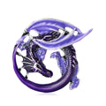 Coiled Dragon Brooch Purple Blue Red or Green Enamel view 3