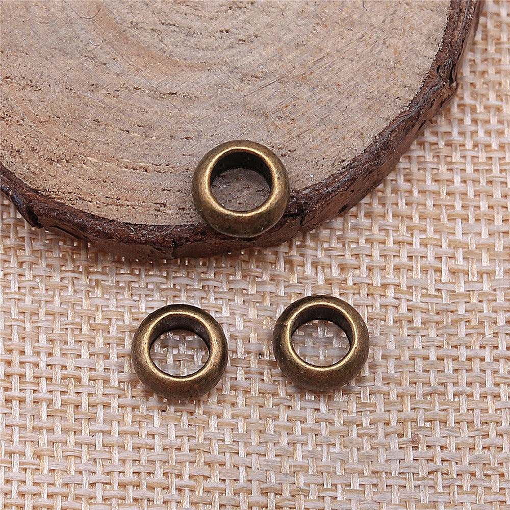 9x9x4.7mm 0.9g Multi Color Zinc Alloy Smooth Large Hole Spacer Beads for Bracelet Jewelry Making