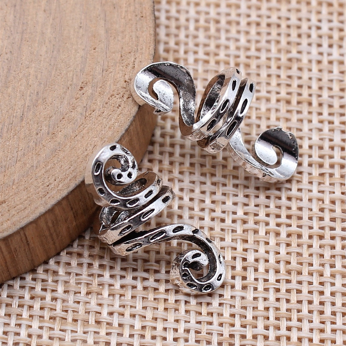 10x10x23mm 1.4g Multicolor Zinc Alloy Geometric Spiral Dreadlock Hair Beads for Braid Jewelry DIY