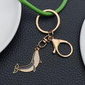 Black and Blue Whale Ocean Metal Clasp Keychain Set view 2