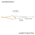 Gold Double Layer Knot Snake Chain Bracelet Stainless Steel view 7
