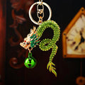 Jeweled Spirit Dragon Keychains with Fortune Loops and Loop Only Options view 7