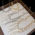 Metal Fringe Statement Necklaces in Four Draped Designs view 1