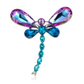 Dragonfly Crystal Two Designs Metal Brooch Pin 5.7 x 5.1 cm view 6