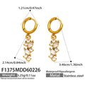 Crystal Leaf Cluster Earrings and Clasp Pendants in Gold and Silver Tone view 8