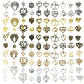 Matte Gold-Tone Heart and Letter Metal Charms with 26 Listed Options view 11