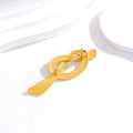 Gold Tone Ribbon Bow Two Designs Metal Brooch Pin for Jackets and Lapels view 5