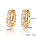 Wide Pave Hinged Hoop Earrings In Gold And Silver Tones view 5