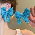 Blue Floral and Beaded Drop Earrings in Thirty Three Designs view 12