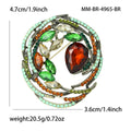 Crystal Nest Brooch Teardrop Center Four Color Styles Antique view 4