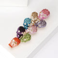 Colorful Crystal Skull Cluster Brooch Decorative Metal Pin view 4