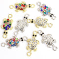 Rhinestone Turtle Two Loop Connector Charms in Four Styles view 4