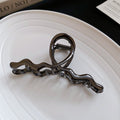 Metal Wave and Plumeria Flower Hair Claw Clips Multi Finish view 7